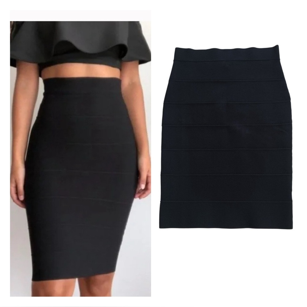 NWOT Romeo & Juliet Couture Black Bandage Skirt Large